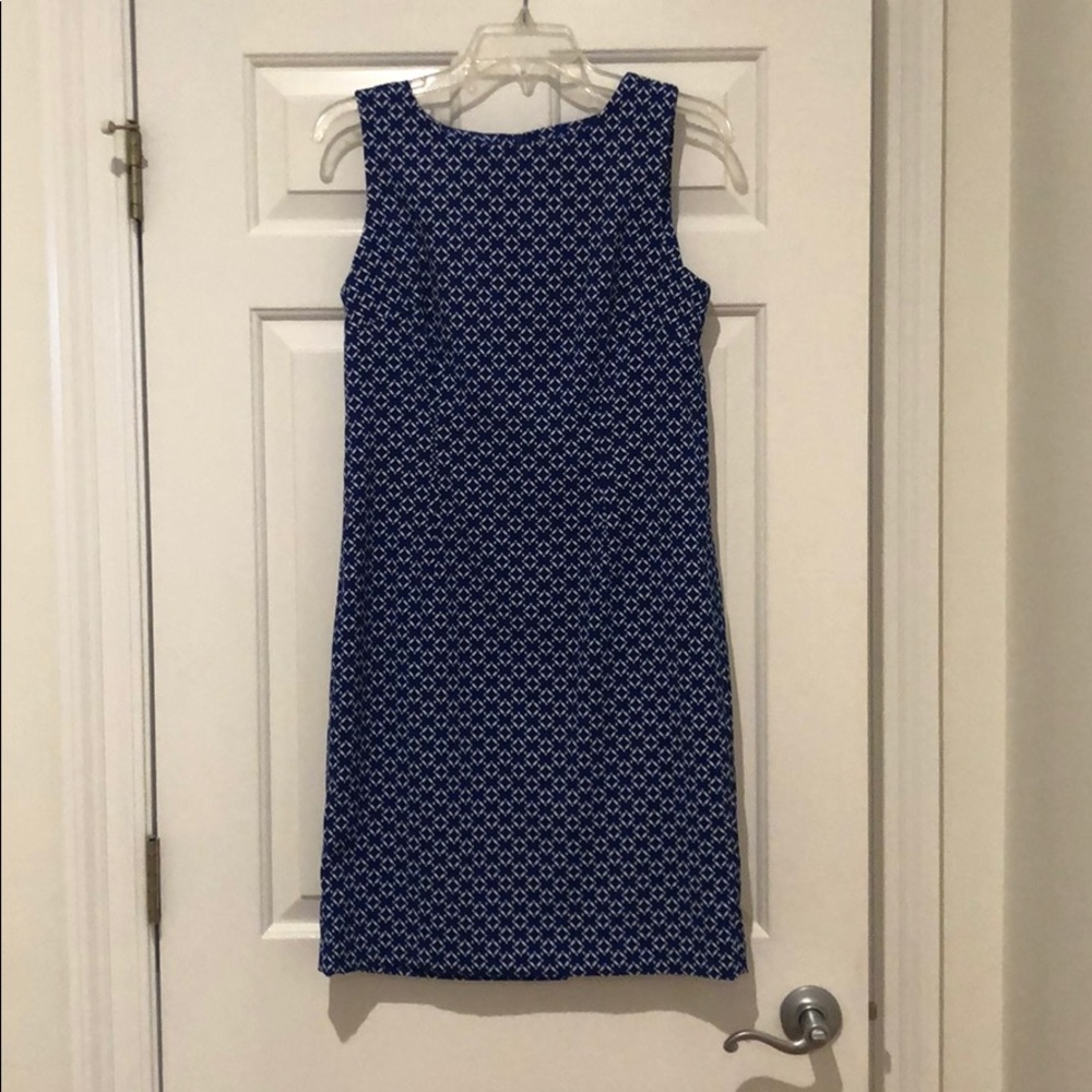 Mario Serrano Blue sleeveless dress.
